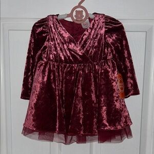 Wonder Nation Velvet Pink Dress